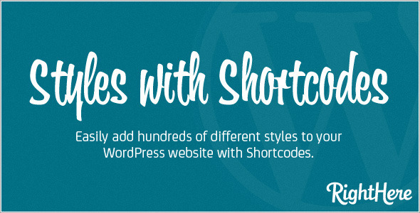 Styles with Shortcodes for WordPress