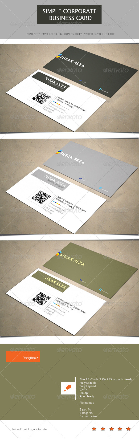 GraphicRiver Simple Corporate Business Card 1.0 6400022 GraphicRiver Simple Corporate Business Card 1.0 6400022