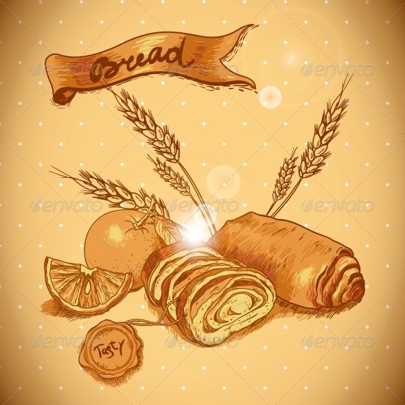 GraphicRiver Bakery Sketches in Vintage Style 6405249 GraphicRiver Bakery Sketches in Vintage Style 6405249