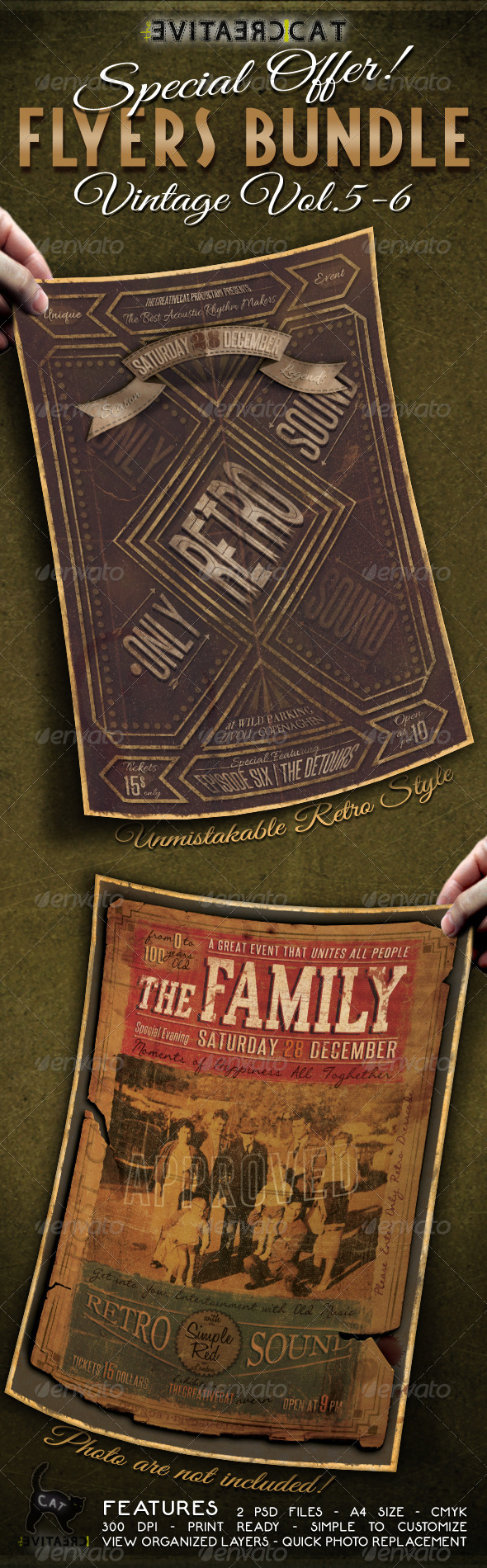 GraphicRiver Vintage Flyer Poster Bundle Vol 5-6 6406390 GraphicRiver Vintage Flyer Poster Bundle Vol 5-6 6406390