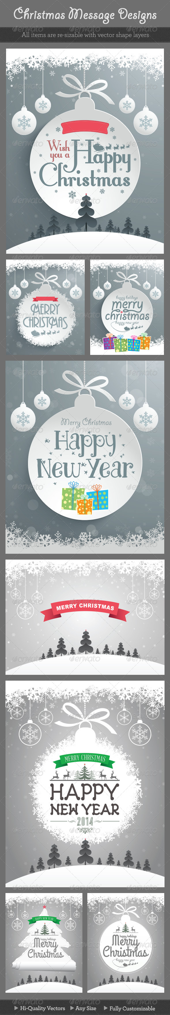 Christmas Message Designs - Backgrounds Decorative