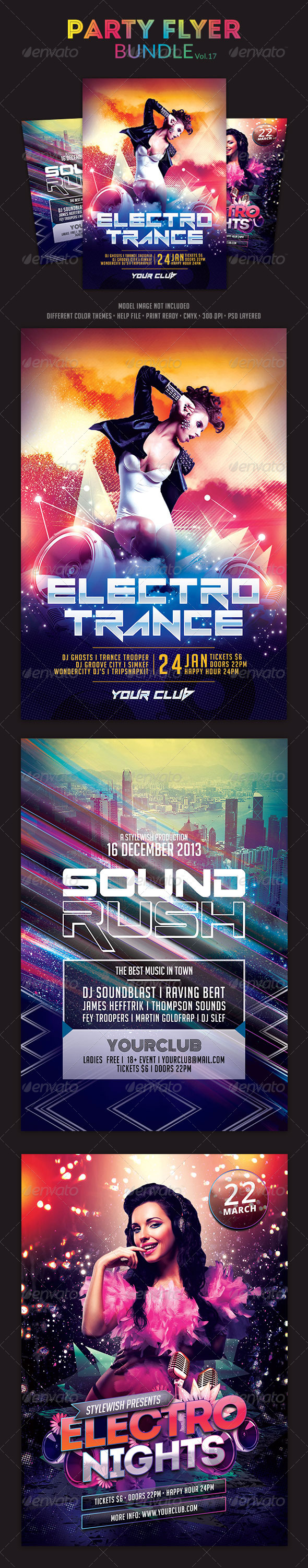 Party Flyer Bundle Vol.17 - Clubs & Parties Events