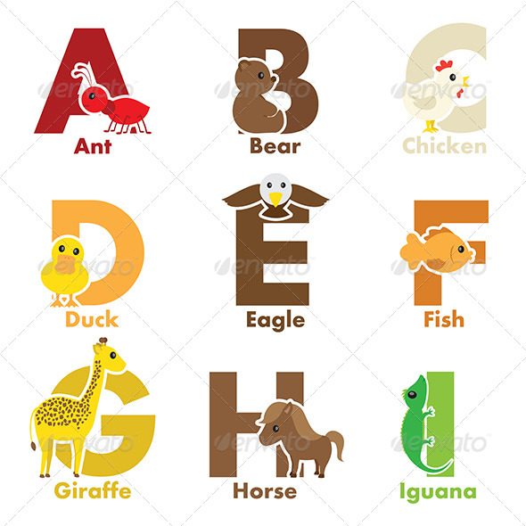 GraphicRiver Alphabet Animals 6413468 GraphicRiver Alphabet Animals 6413468
