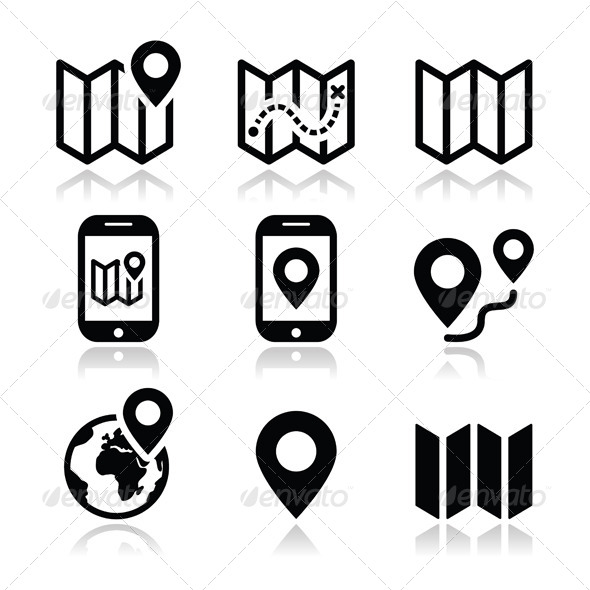 GraphicRiver Map Travel Icons Set 6415337 GraphicRiver Map Travel Icons Set 6415337