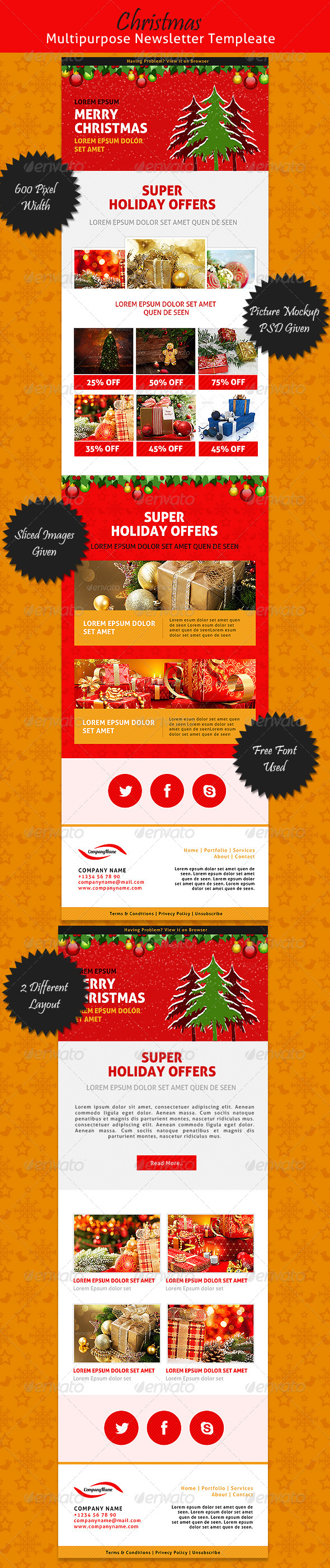 GraphicRiver Christmas Multipurpose Newsletter Template 6416163 GraphicRiver Christmas Multipurpose Newsletter Template 6416163