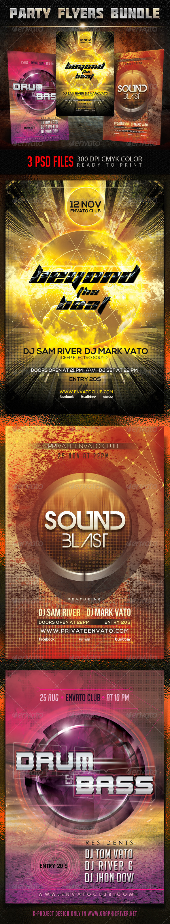 GraphicRiver Party Flyers Bundle 6383030 GraphicRiver Party Flyers Bundle 6383030