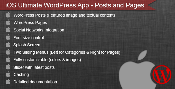 iOS Ultimate WordPress App - Posts and Pages