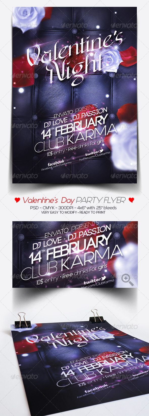 GraphicRiver Valentine s Day Party Flyer 6431471 GraphicRiver Valentine s Day Party Flyer 6431471