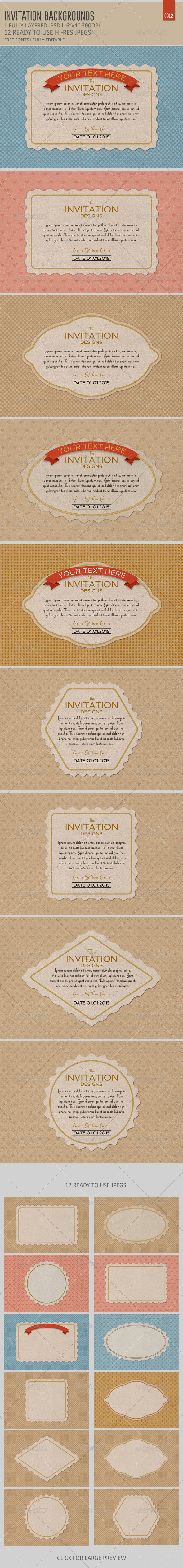 GraphicRiver Invitation Card Backgrounds Col2 6431809 GraphicRiver Invitation Card Backgrounds Col2 6431809