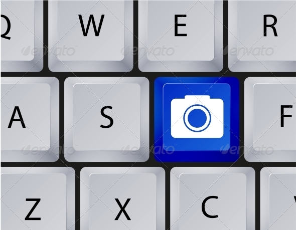 GraphicRiver Camera Icon on Keyboard 6437489 GraphicRiver Camera Icon on Keyboard 6437489
