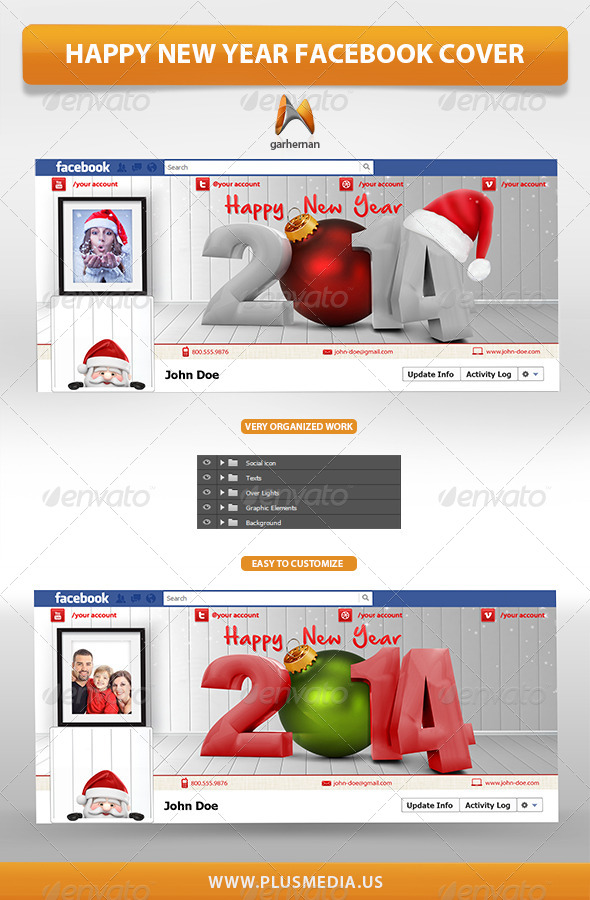 GraphicRiver Happy New Year Facebook Cover 6412967 GraphicRiver Happy New Year Facebook Cover 6412967