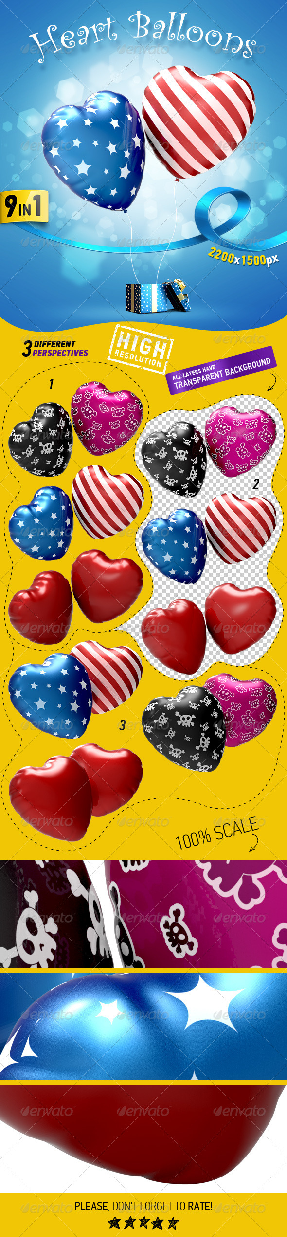 GraphicRiver Heart Balloons 6440063 GraphicRiver Heart Balloons 6440063