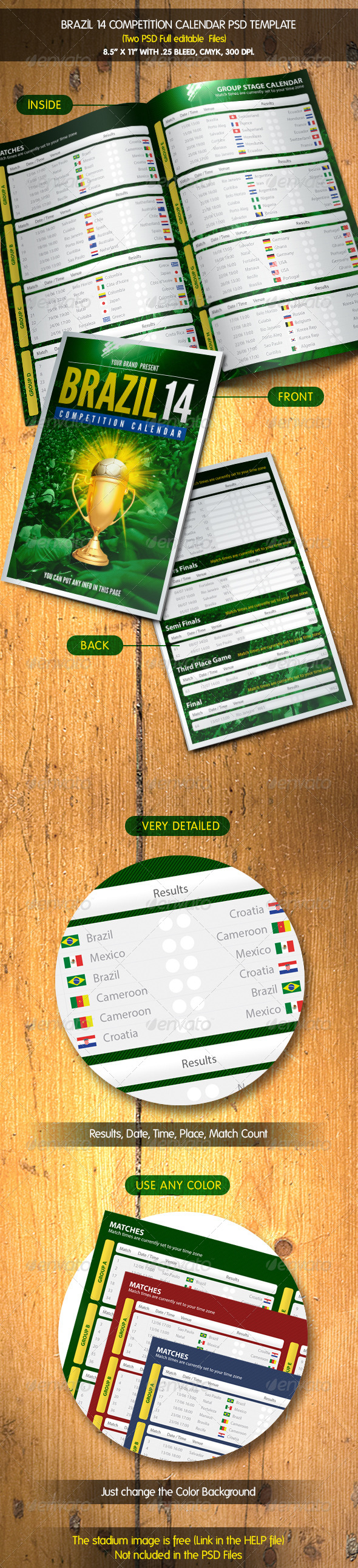 GraphicRiver Brazil 14 Calendar Match Schedule 6383047 GraphicRiver Brazil 14 Calendar Match Schedule 6383047