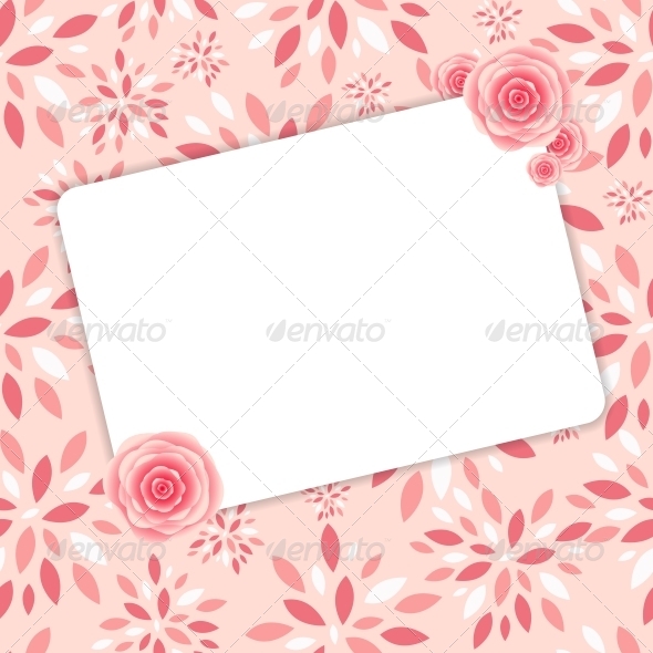 GraphicRiver Cute Frame with Rose Flowers Vector Illustration 6447183 GraphicRiver Cute Frame with Rose Flowers Vector Illustration 6447183