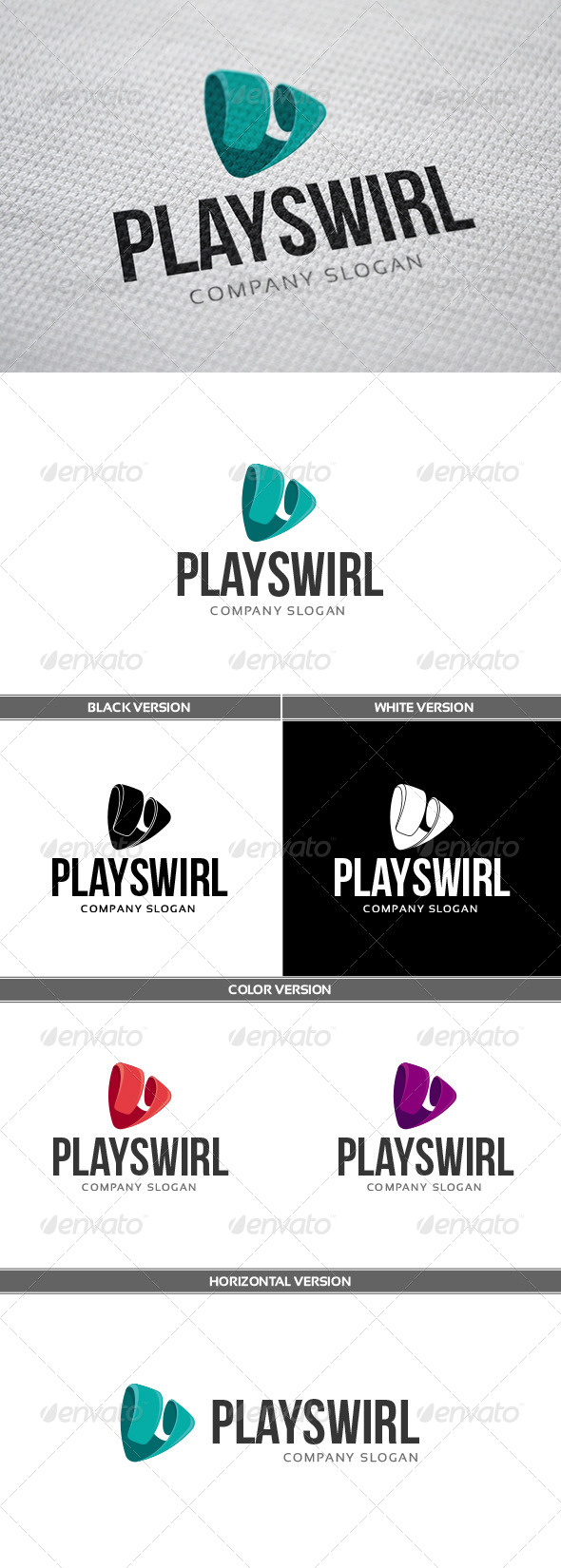 GraphicRiver PlaySwirl Logo 6447523 GraphicRiver PlaySwirl Logo 6447523