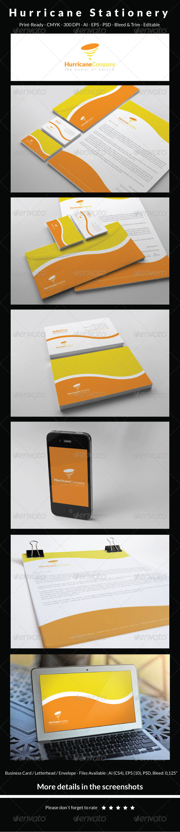 GraphicRiver Hurricane Stationery 6447677 GraphicRiver Hurricane Stationery 6447677