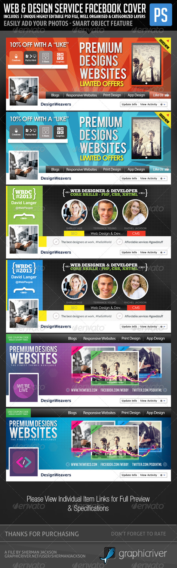 GraphicRiver Web & Graphic Design Service Facebook Bundle 6450283 GraphicRiver Web & Graphic Design Service Facebook Bundle 6450283