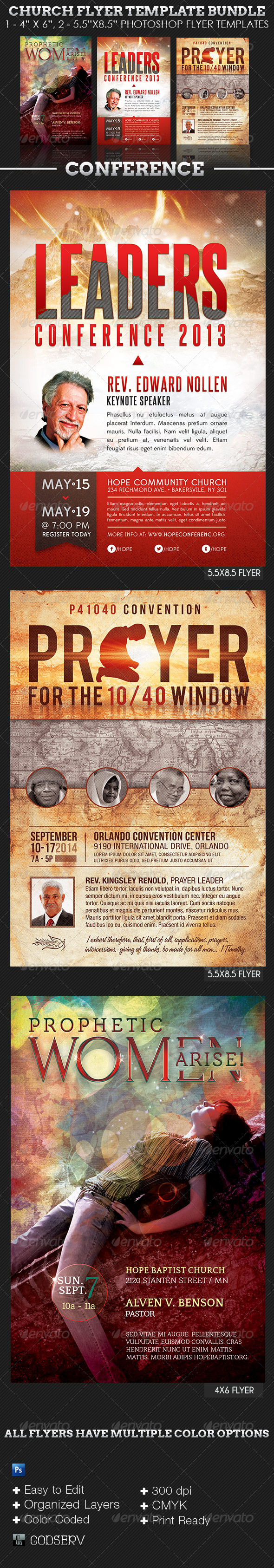 GraphicRiver Church Flyer Template Bundle Conference 6454625 GraphicRiver Church Flyer Template Bundle Conference 6454625