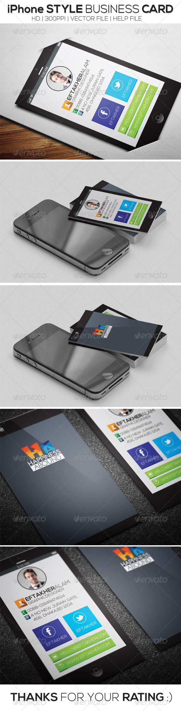 GraphicRiver iPhone Style Business Card 6421749 GraphicRiver iPhone Style Business Card 6421749