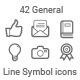 42 General Line Symbol Icons