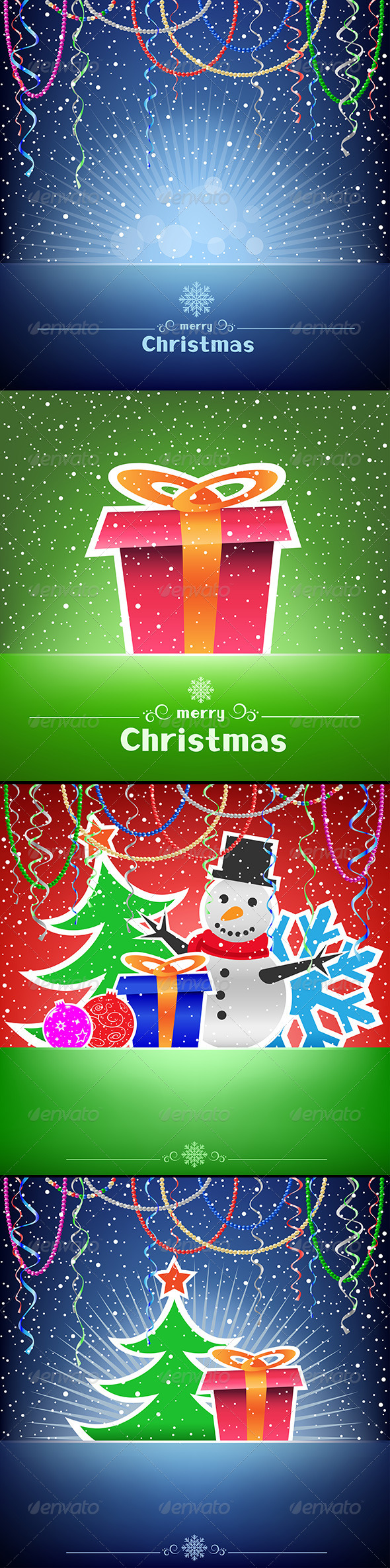 GraphicRiver Christmas and New Year Multicolored Card Collection 6455844 GraphicRiver Christmas and New Year Multicolored Card Collection 6455844