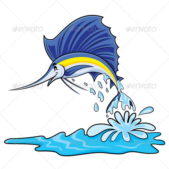 GraphicRiver Marlin Fish Cartoon 6460597 GraphicRiver Marlin Fish Cartoon 6460597