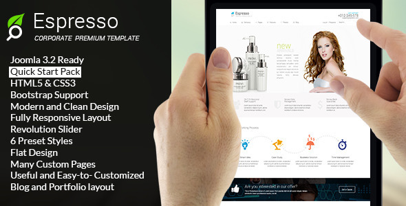 Espresso - Multipurpose Responsive Joomla Template