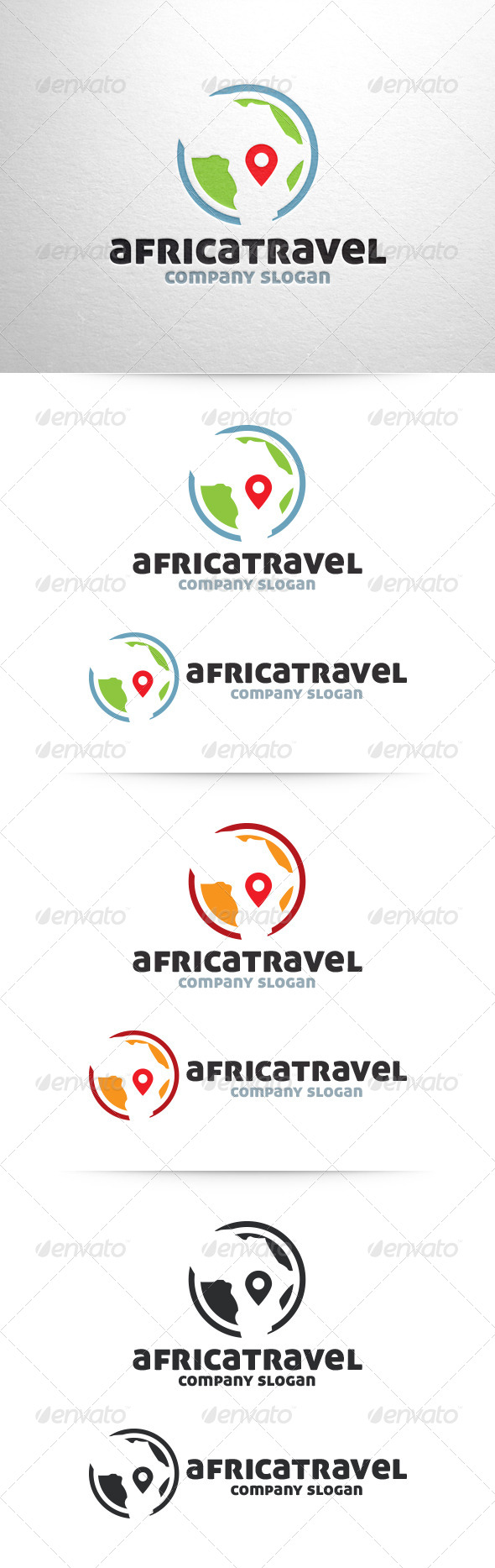 Africa Travel Logo (Symbols)