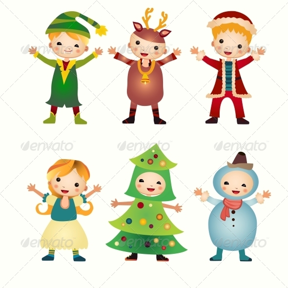 GraphicRiver Children in Costumes Isolated 6462881 GraphicRiver Children in Costumes Isolated 6462881