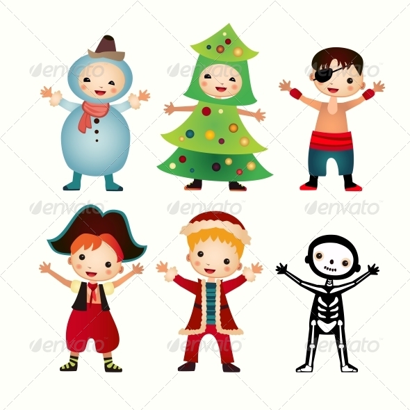GraphicRiver Children in Costumes 6462887 GraphicRiver Children in Costumes 6462887