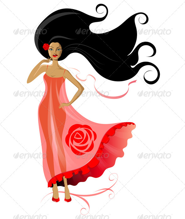 GraphicRiver Woman in Pink Dress 6463552 GraphicRiver Woman in Pink Dress 6463552