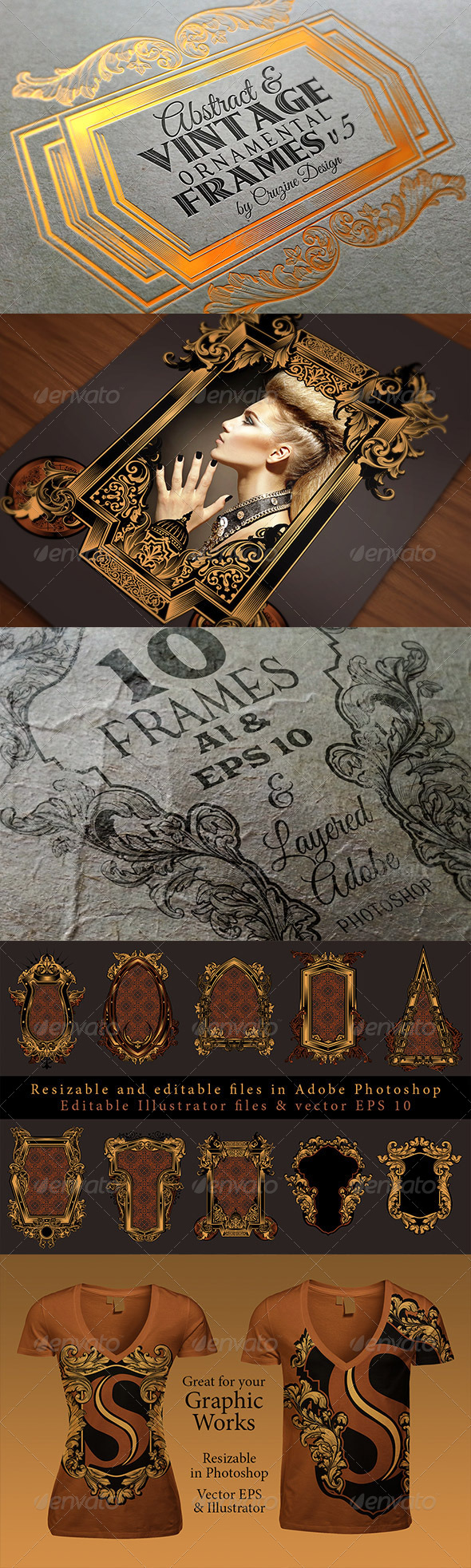 GraphicRiver 10 Frames Vol.5 Vintage Ornament 6466153 GraphicRiver 10 Frames Vol.5 Vintage Ornament 6466153
