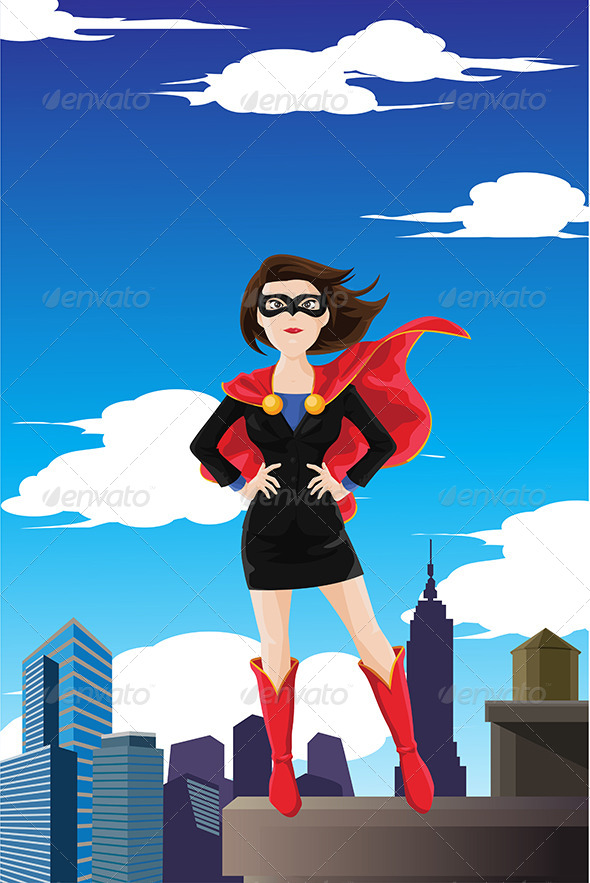 GraphicRiver Superhero Businesswoman 6468064 GraphicRiver Superhero Businesswoman 6468064