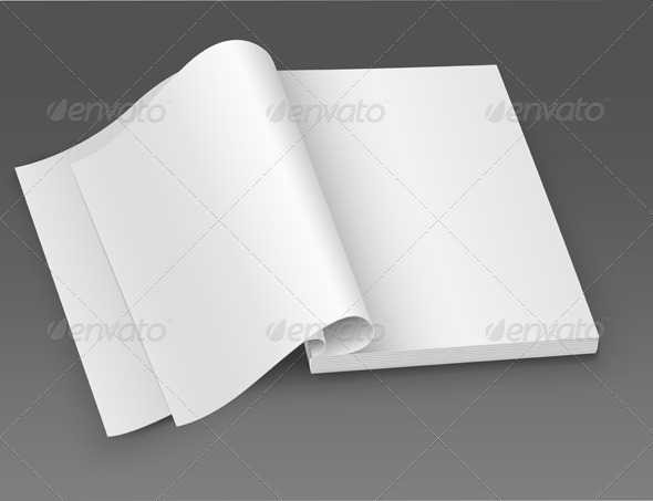 GraphicRiver White Blank Open Magazine 6470983 GraphicRiver White Blank Open Magazine 6470983