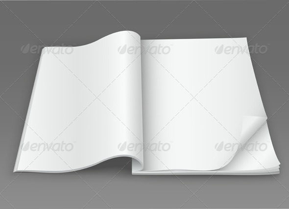 GraphicRiver White Blank Open Magazine 6471035 GraphicRiver White Blank Open Magazine 6471035