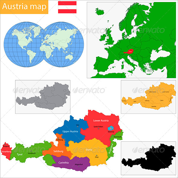GraphicRiver Austria Map 6472267 GraphicRiver Austria Map 6472267
