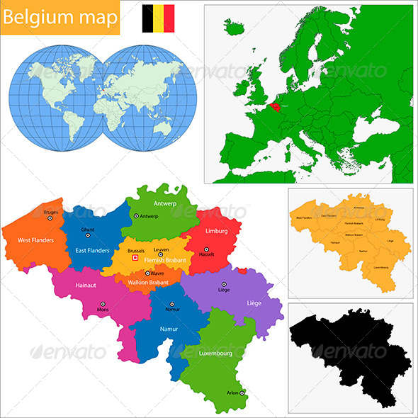 GraphicRiver Belgium Map 6472273 GraphicRiver Belgium Map 6472273