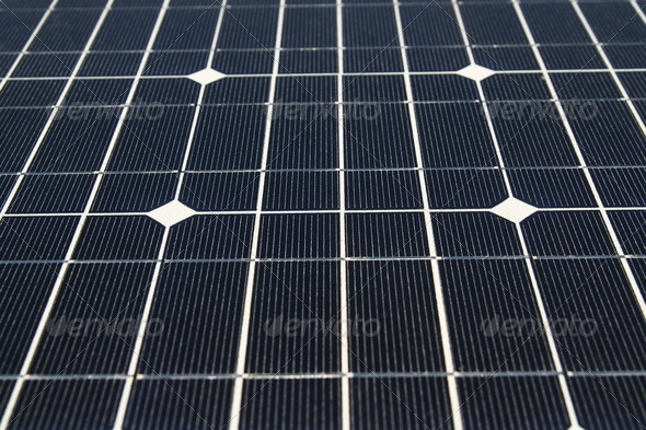 close up electric solar cells