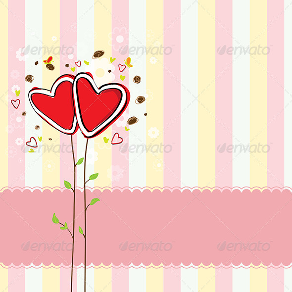 GraphicRiver Heart Tree and Sweet Background 6474419 GraphicRiver Heart Tree and Sweet Background 6474419