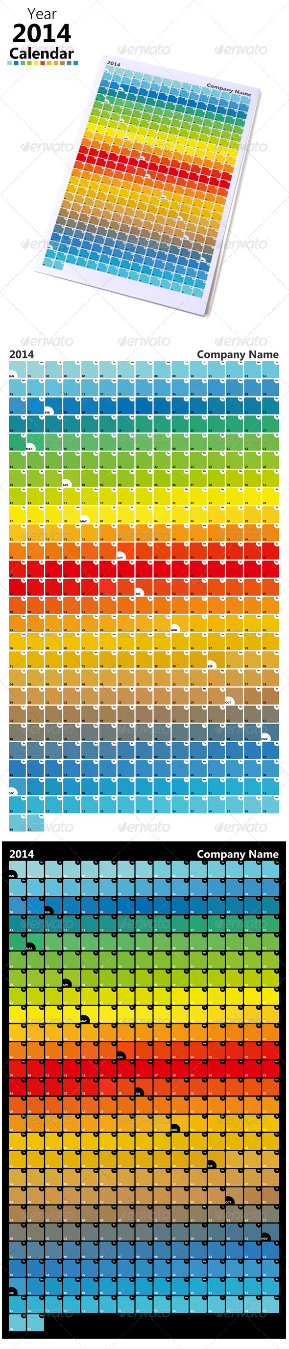 GraphicRiver 2014 Spectrum Calendar 6474827 GraphicRiver 2014 Spectrum Calendar 6474827