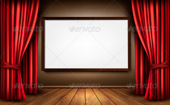 GraphicRiver Background with Red Velvet Curtain and a Screen 6475970 GraphicRiver Background with Red Velvet Curtain and a Screen 6475970