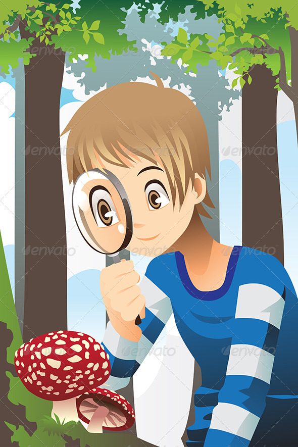 GraphicRiver Boy with Magnifying Glass 6476106 GraphicRiver Boy with Magnifying Glass 6476106