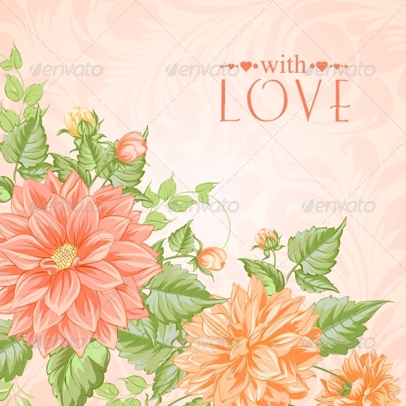 GraphicRiver Chrysanthemum Holiday Card 6477004 GraphicRiver Chrysanthemum Holiday Card 6477004