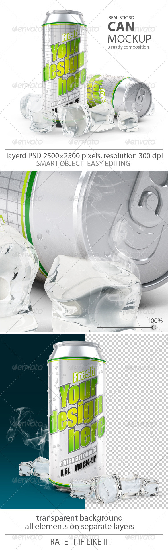 GraphicRiver Aluminium Cans 3D mock-up 6477147 GraphicRiver Aluminium Cans 3D mock-up 6477147