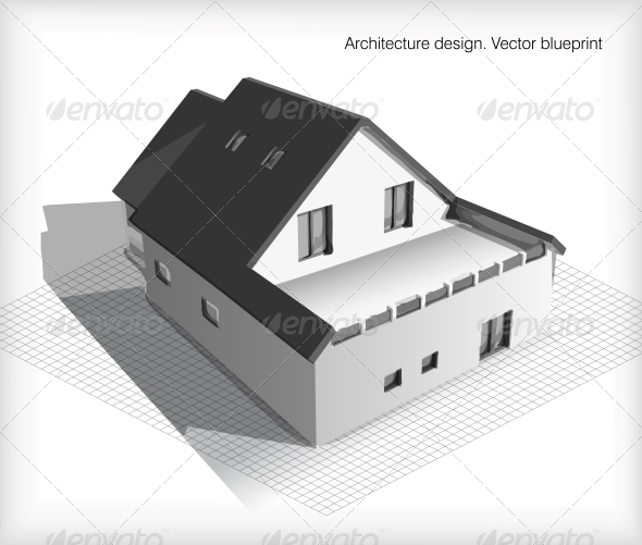 GraphicRiver Architecture Model House on Top of Blueprints 6482307 GraphicRiver Architecture Model House on Top of Blueprints 6482307