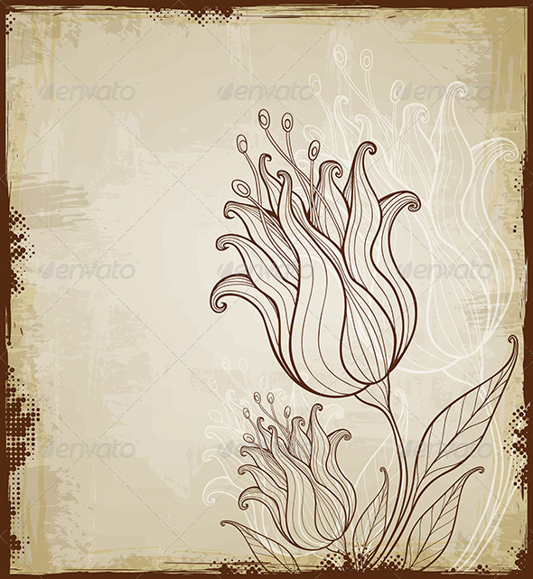 GraphicRiver Floral Background with Tulips 6482533 GraphicRiver Floral Background with Tulips 6482533