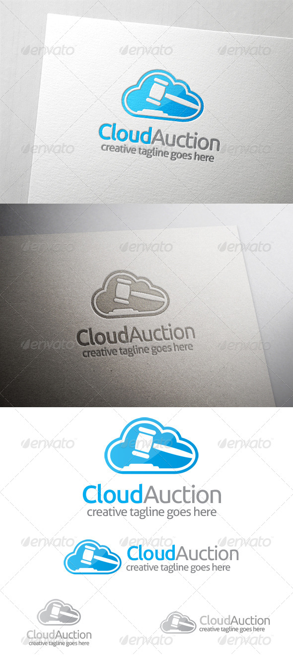 GraphicRiver Cloud Auction Logo 6482534 GraphicRiver Cloud Auction Logo 6482534