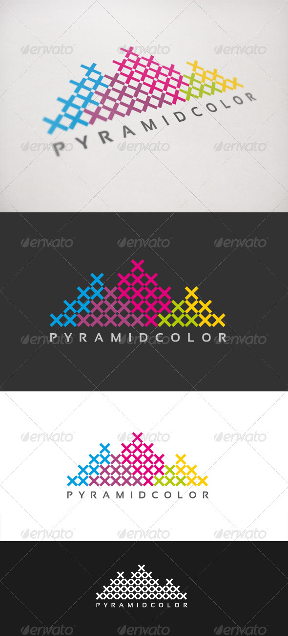 Pyramid Color - Buildings Logo Templates