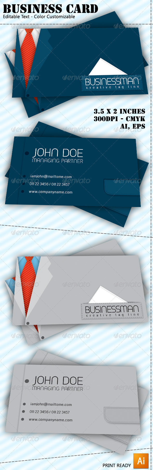 GraphicRiver Businessman Business Card 6445340 GraphicRiver Businessman Business Card 6445340