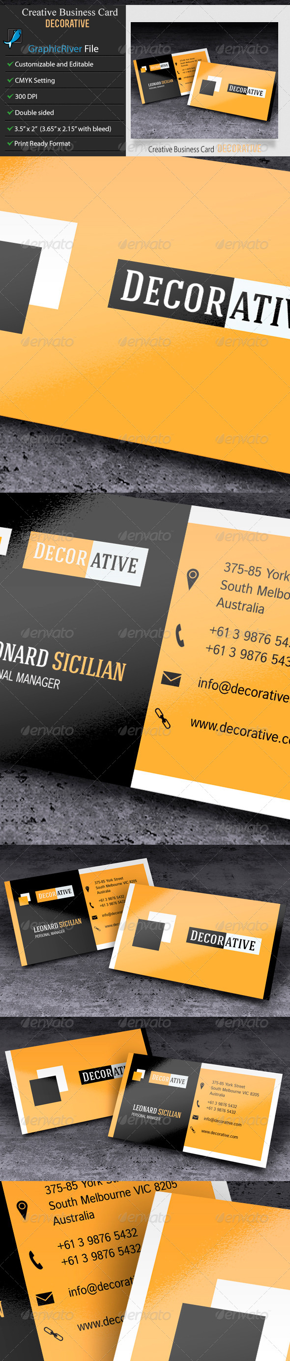 GraphicRiver Creative or Corporate Business Card-Decorative 6487230 GraphicRiver Creative or Corporate Business Card-Decorative 6487230